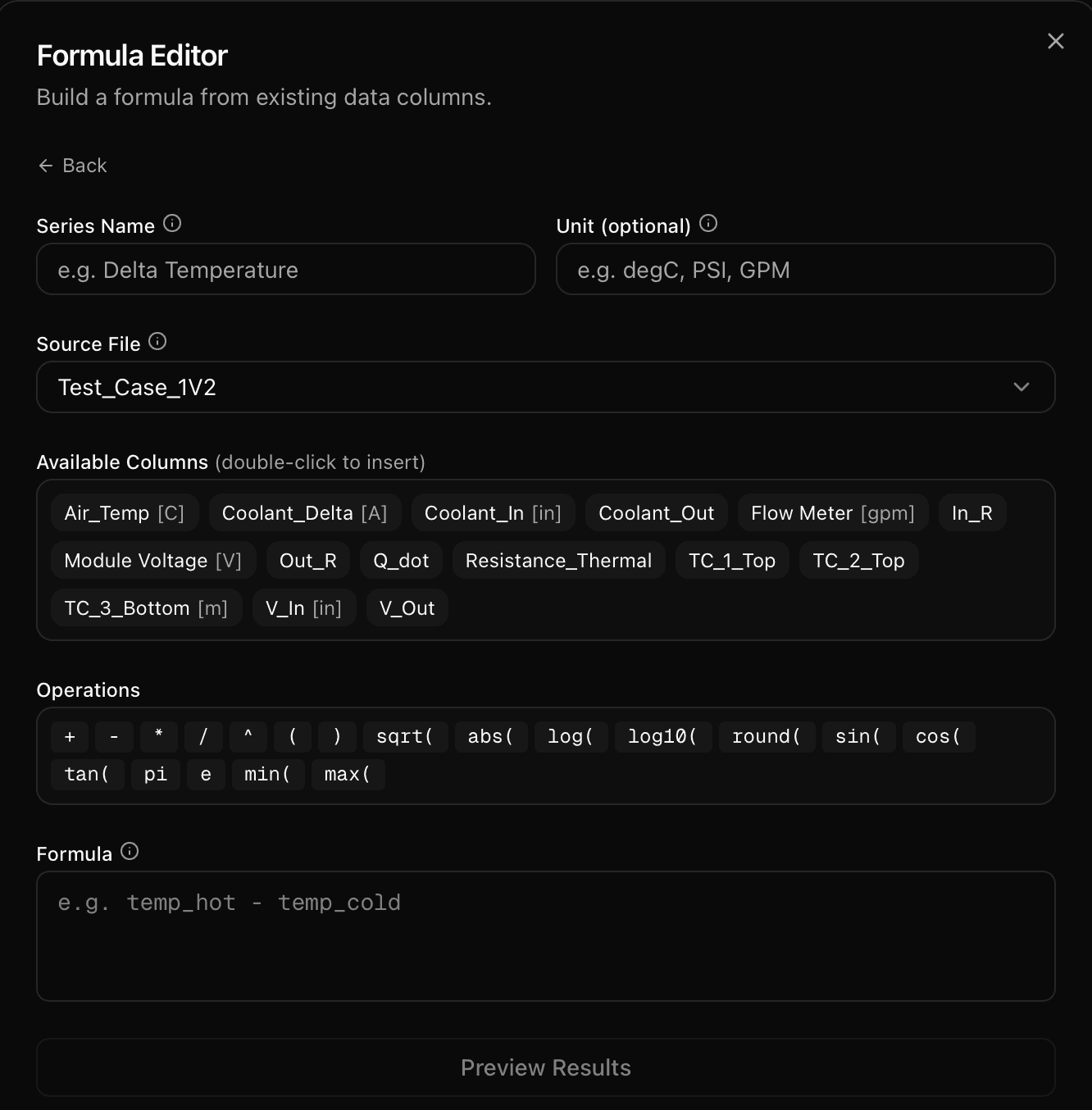 Formula Editor